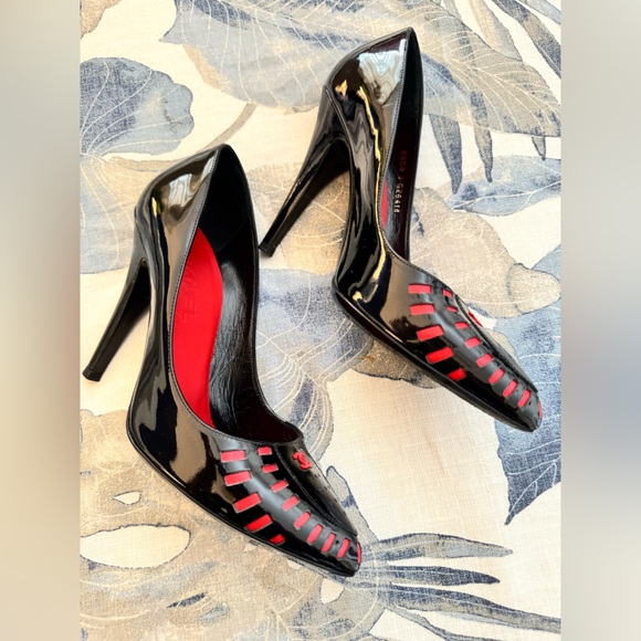 CHANEL PATENT LEATHER HEELS shoes (seen in lady gaga music video) - Picture 9 of 16